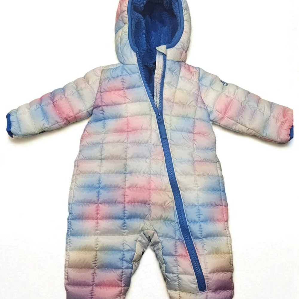 Snozu Baby Puffer Snowsuit – Multicolor Gradient (3–6 Months)